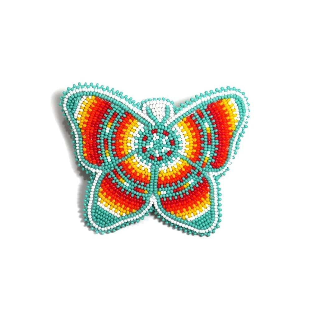 Beaded Hair Clips Native American Style Handmade Bohemian Turquoise Hair Accesso